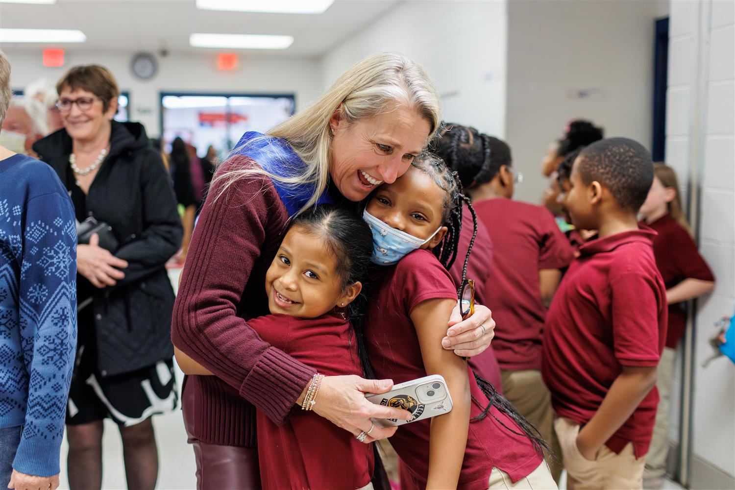  Coleman Place teacher and students